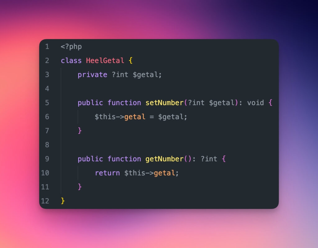 Union types voor PHP8: null of Type
